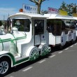 Le petit train touristique de Briare-le-Canal. Traversée par les canaux, Briare est une petite ville, du Loiret, fleurie pleine de charme au bord de la Loire. Epoque prospère où Briare était un important carrefour batelier de la Loire et des canaux mais également un site industriel produisant des perles, des boutons et de la mosaïque… Aujourd’hui les bâtiments témoignent de ce riche passé.